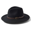 Adventurer Fedora Felt Hat - Black by Failsworth