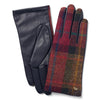 Ladies British Wool/Leather Country Gloves - Navy/Pink by Failsworth