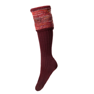 Lady Katrine Sock - Burgundy by House of Cheviot Accessories House of Cheviot   