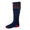 Chequers Socks - Navy by House of Cheviot