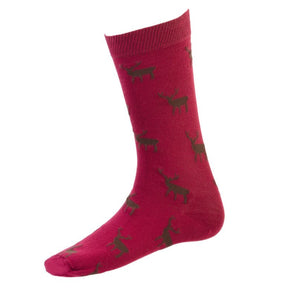 Stag Cotton Socks by House of Cheviot Accessories House of Cheviot   