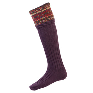 Fairisle Socks - Thistle by House of Cheviot Accessories House of Cheviot   