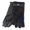 Ladies Harris Tweed/Leather Country Gloves Dark Purple by Failsworth