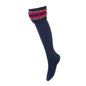Lady Angus Sock Navy by House of Cheviot Accessories House of Cheviot   