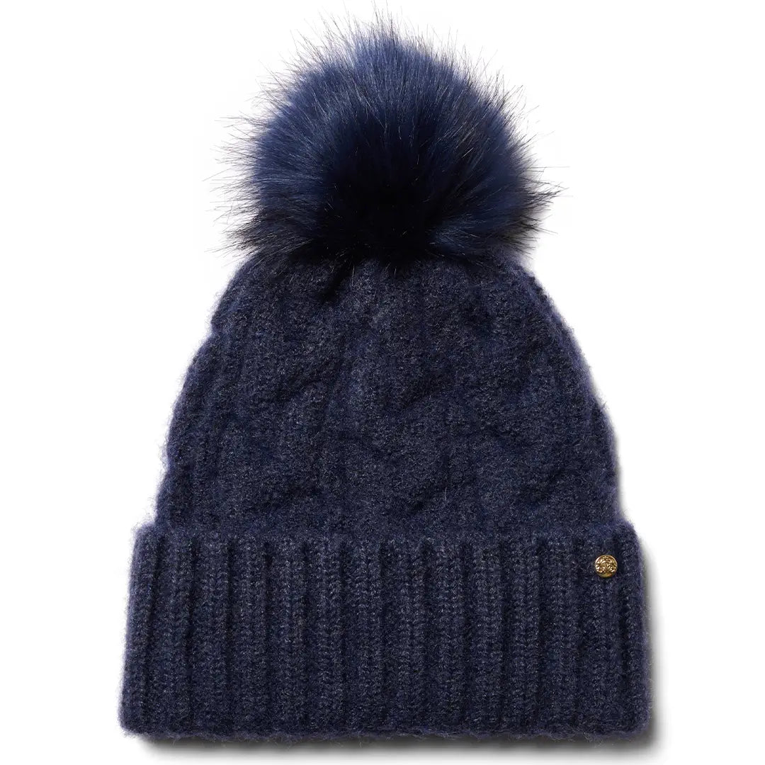 Ladies navy beanie hat on sale