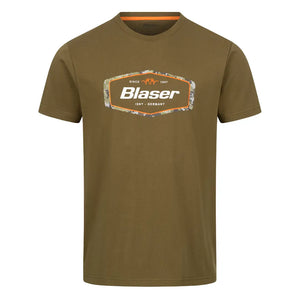 Badge T-Shirt 24 - Dark Olive by Blaser Shirts Blaser   