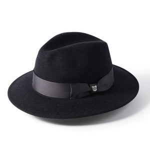 Boston Wool Felt Fedora Hat - Grey by Failsworth Accessories Failsworth   