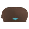 Brillo Cosmetic Bag - Brown/Turquoise by Pampeano