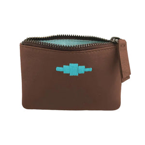 Cambio Pouch Purse - Brown/Turquoise by Pampeano Accessories Pampeano   