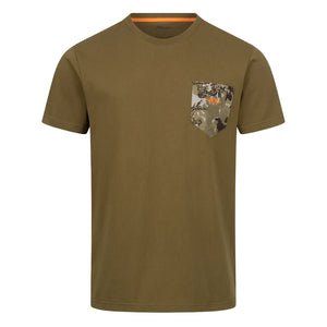 Camo Pocket T-Shirt 24 - Dark Olive by Blaser Shirts Blaser   