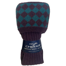 Chessboard Sock Thistle by House of Cheviot Accessories House of Cheviot   