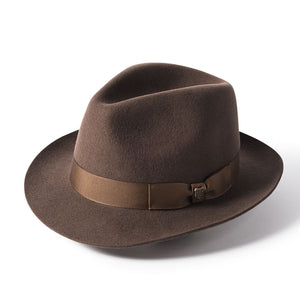 Chester Wool Felt Trilby Brown by Failsworth Accessories Failsworth   