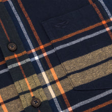 Coll Cotton Twill Check Shirt - Navy by Hoggs of Fife Shirts Hoggs of Fife   