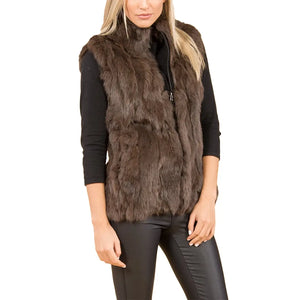 Coney Fur Zip Gilet by Jayley