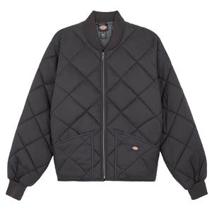 Diamond Quilted Nylon Jacket - Black by Dickies Jackets & Coats Dickies   
