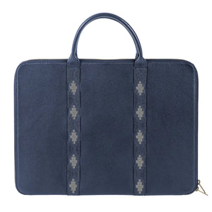 Empresario Briefcase - Navy Leather by Pampeano Accessories Pampeano   