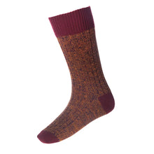 Firth Brogue Sock - Burgundy by House of Cheviot Accessories House of Cheviot   