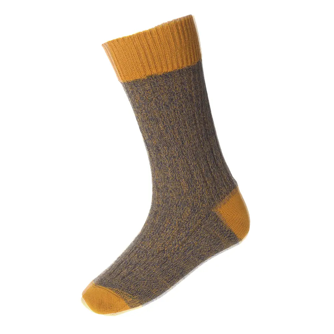 Firth Brogue Sock - Ochre by House of Cheviot Accessories House of Cheviot   