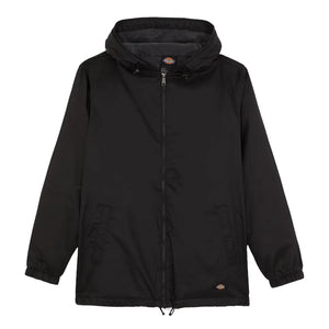 Fleece Lined Nylon Hooded Jacket - Black by Dickies