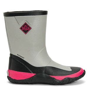Forager Kid's Wellington - Grey/Pink by Muckboot