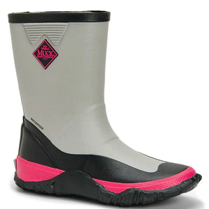 Forager Kid's Wellington - Grey/Pink by Muckboot