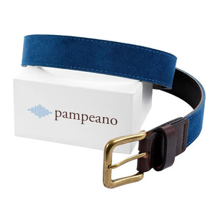 Gamuza Suede Belt - Blue by Pampeano Accessories Pampeano   