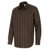 Harris Cotton & Wool Twill Check Shirt - Green by Hoggs of Fife