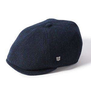 Hudson Wool Baker Boy Cap - Blue by Failsworth Accessories Failsworth   