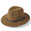 Huntsman Tweed Fedora - Brown Tweed Check by Failsworth