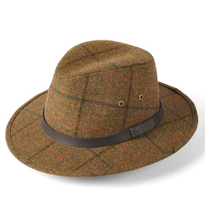 Huntsman Tweed Fedora - Brown Tweed Check by Failsworth Accessories Failsworth   