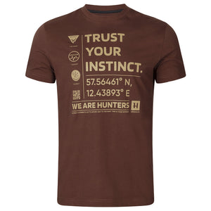 Instinct S/S T-Shirt - Burgundy by Harkila Shirts Harkila   