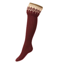 Iona Lady Shooting Socks - Mulberry by House of Cheviot Accessories House of Cheviot   