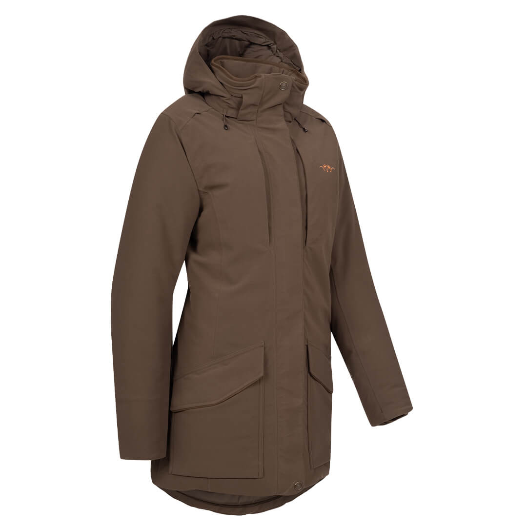 Janina Down Waterproof Jacket - Dark Brown by Blaser Jackets & Coats Blaser   