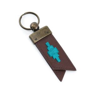 Juntos Origami Keyring - Brown/Turquoise by Pampeano Accessories Pampeano   