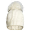 Knitted Fur Pom Pom Hat Cream by Jayley