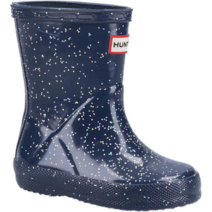 Kids First Classic Giant Glitter Rain Boots - Valtameri Blue by Hunter Footwear Hunter   
