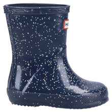 Kids First Classic Giant Glitter Rain Boots - Valtameri Blue by Hunter Footwear Hunter   