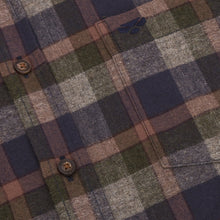 Kirkwall Brushed Flannel Check Shirt - Navy/Green Check by Hoggs of Fife Shirts Hoggs of Fife   