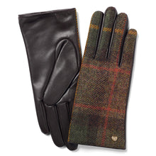 Ladies British Wool/Leather Country Gloves - Brown/Green by Failsworth Accessories Failsworth   