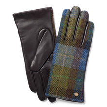 Ladies Harris Tweed & Leather Country Gloves - Brown by Failsworth Accessories Failsworth   