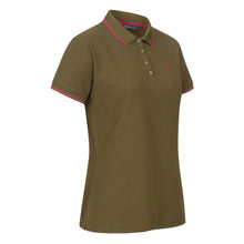 Ladies Polo Shirt 23 - Dark Olive/Rose Violet by Blaser Shirts Blaser   