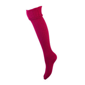 Lady Glenmore Sock - Fuchsia by House of Cheviot Accessories House of Cheviot   