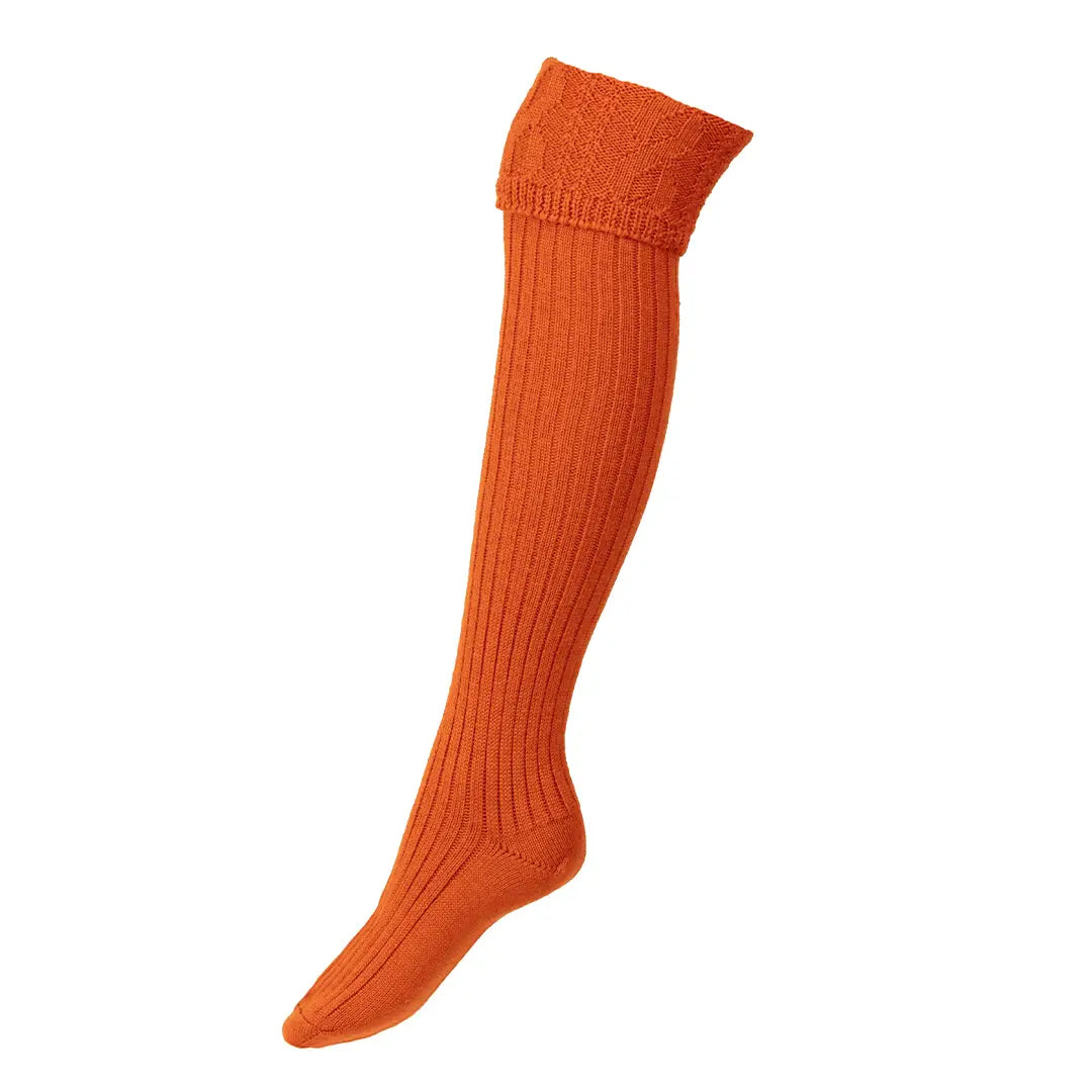 Lady Glenmore Sock - Burnt Orange by House of Cheviot Accessories House of Cheviot   