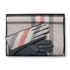 Lambswool Scarf & Leather Gloves Gift Set - Silver/Rust by Failsworth