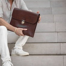 Laptop Portfolio - Brown Leather by Baron Accessories Baron   