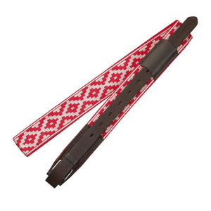 Leather & Nylon Overgirth - Red by Pampeano Accessories Pampeano   