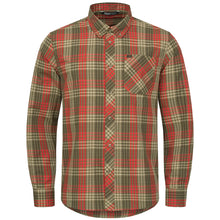 Levin Linen Shirt - Brown/Red Checked by Blaser Shirts Blaser   