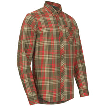 Levin Linen Shirt - Brown/Red Checked by Blaser Shirts Blaser   