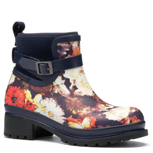 Liberty Rubber Ankle Boots - Navy Floral Print by Muckboot
