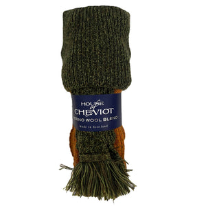 Lomond Marl Socks - Wildbroom/Scotspine + Garter Ties by House of Cheviot Accessories House of Cheviot   